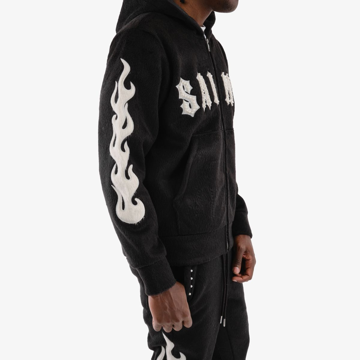 Saints' Mohair Pearl Embroidery Zip Hoodie + Pants – WNS Apparel