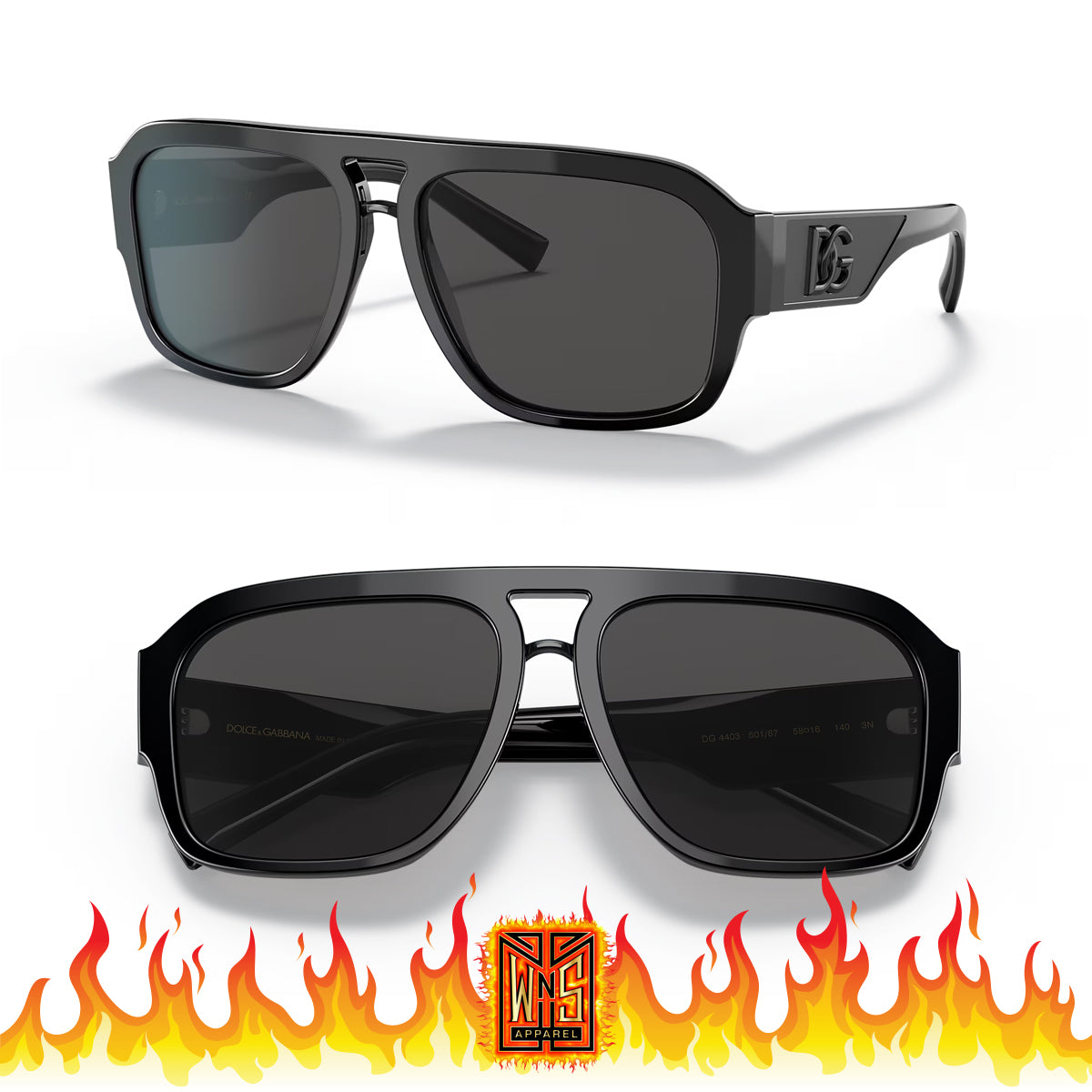 NEW Dolce & Gabbana DG6186-331287-52 Sunglasses 52mm 100
