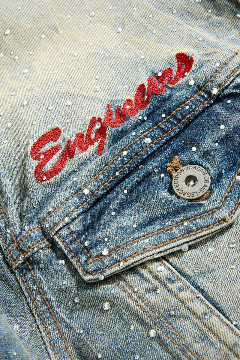 Jordan Craig Local Dealer Rhinestone Jeans + Jean Jacket – WNS Apparel