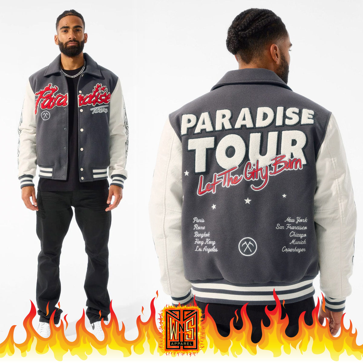 Jordan Craig Paradise Tour Varsity Jacket – WNS Apparel