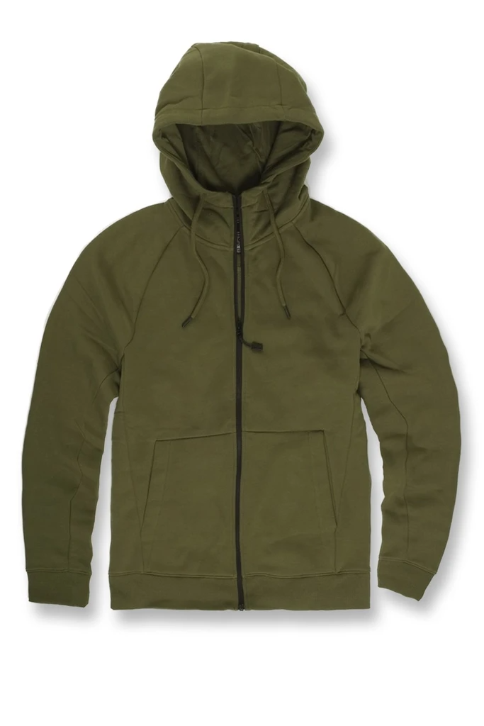 Olive green jordan sweatsuit top