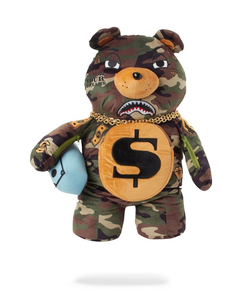 Sprayground Camo Money Bear Backpack (Teddy Bear) – WNS Apparel
