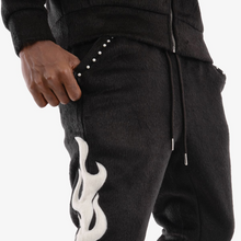 'Saints' Mohair Pearl Embroidery Zip Hoodie + Pants