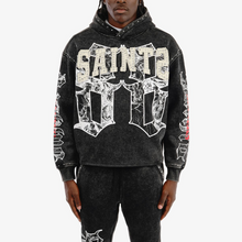 Saints Stone Applique Hoodie + Stacked Sweatpants
