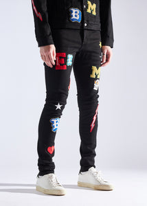 Embellish Devin Denim Jacket + Matching Jeans (Black)