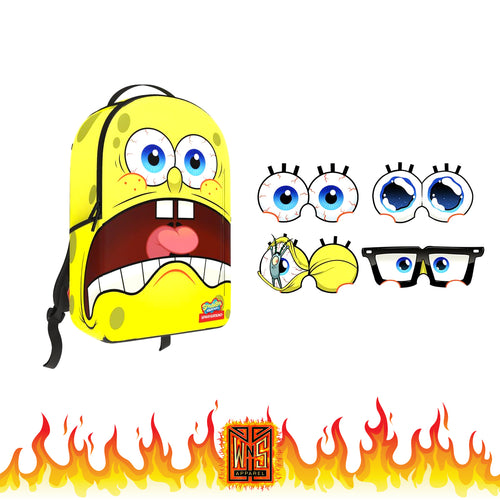 Sprayground Spongebob Removable Eyes Backpack