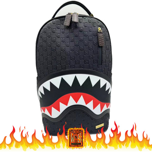 Sprayground Black Out Sharks In Paris Backpack