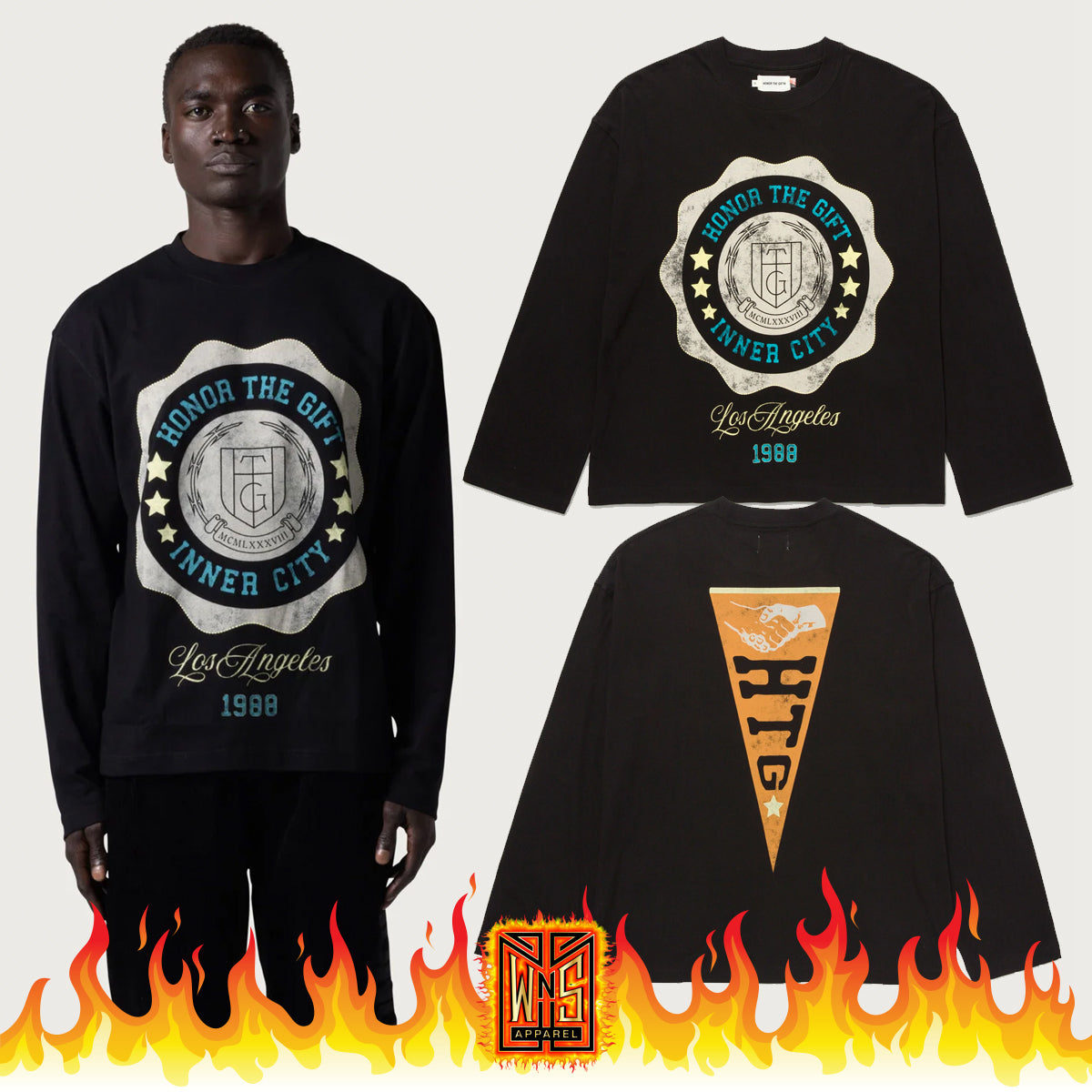 HONOR THE GIFT オナーザギフト Fuel LS T-Shirt ロンT Tシャツ Honor The Gift Fuel LS Tee - Black – Reynolds & Sons