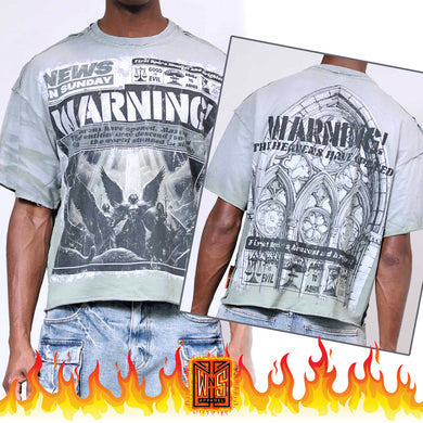 FR Warning Cropped Tee