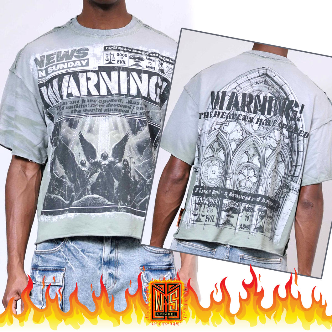 FR Warning Cropped Tee