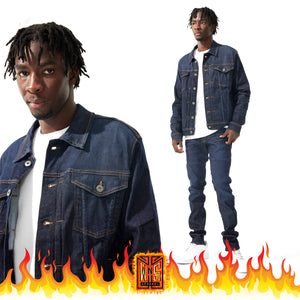 Jordan Craig Gaucho Denim Trucker Jacket + Jeans