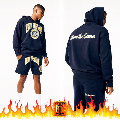Jordan Craig Know The Game Pullover Hoodie + Shorts (Navy)