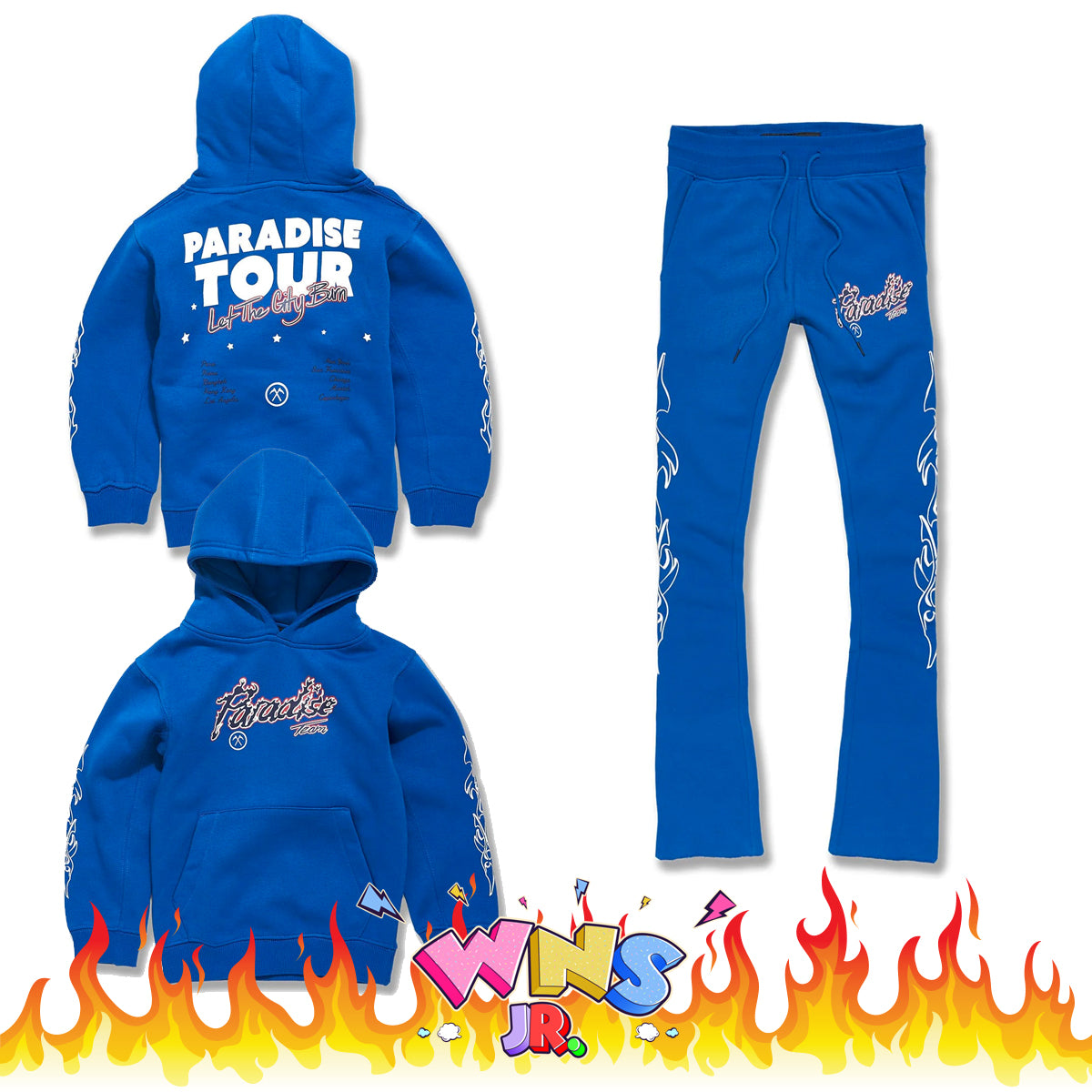 JORDAN CRAIG ★ 個性を際立たせる一着 Paradise ジャージ Jordan Craig Kids Paradise Tour Stacked Sweatsuit – WNS Apparel