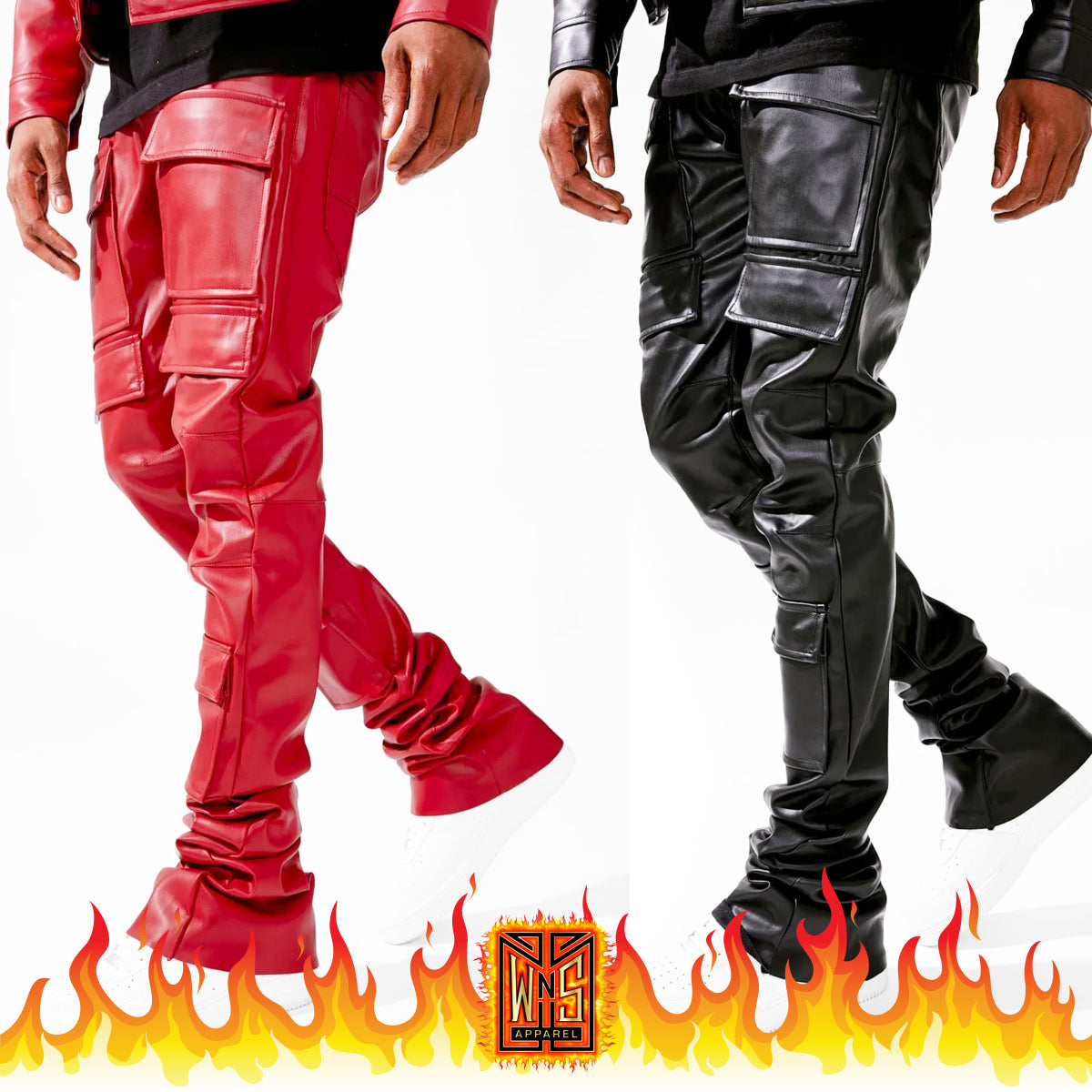 Jordan Craig Ross Stacked - Thriller Leather Cargo Pants – WNS Apparel