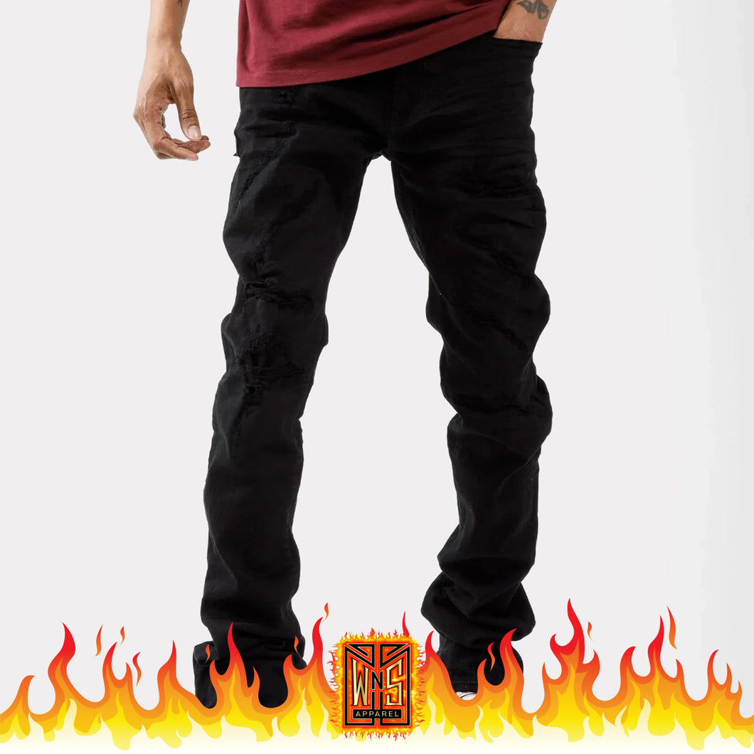 Jordan Craig Theo Shredded Stacked Denim