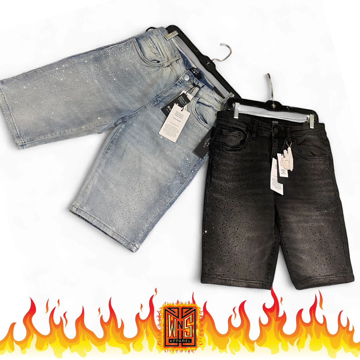 See You In Paradise Lunar Rhinestone Shorts – WNS Apparel