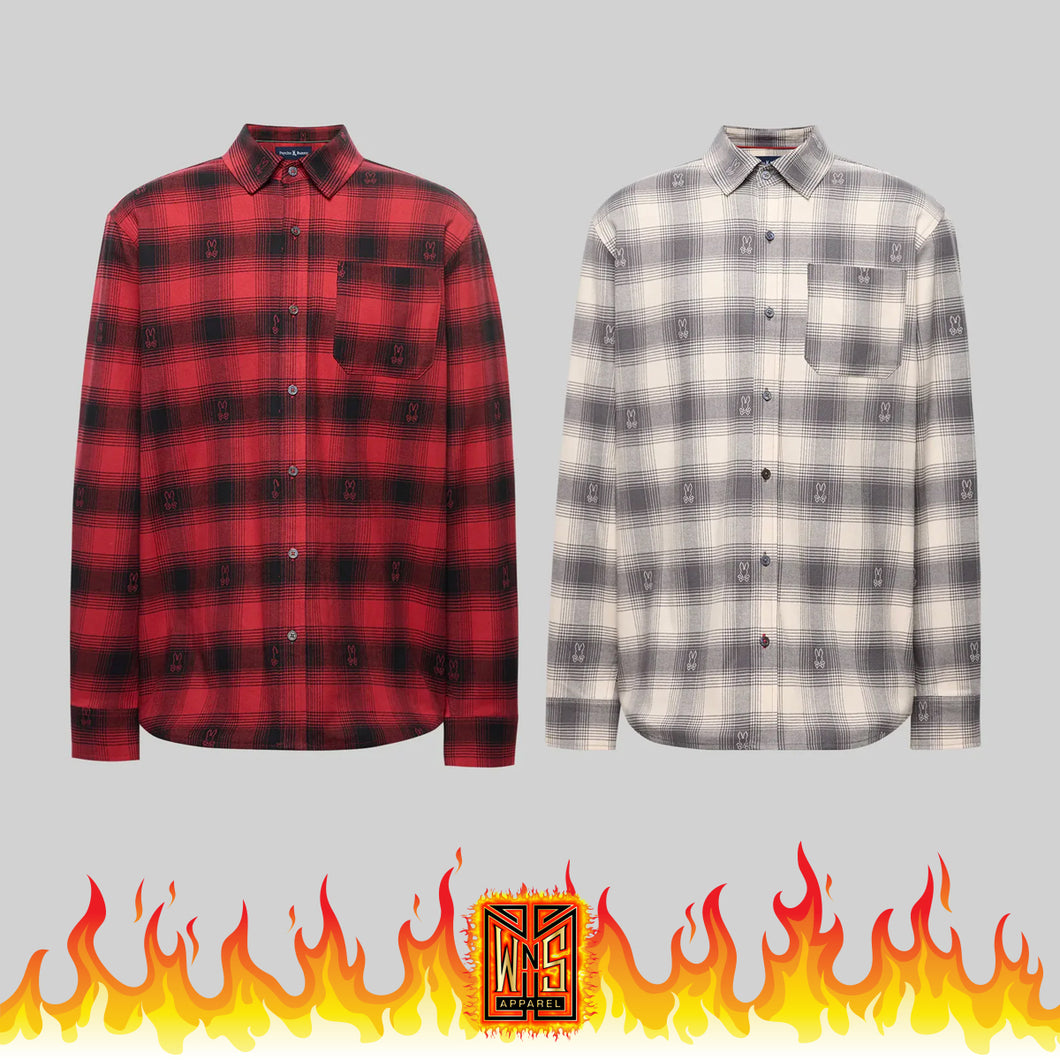 Psycho Bunny Kurt Plaid Flannel Shirt