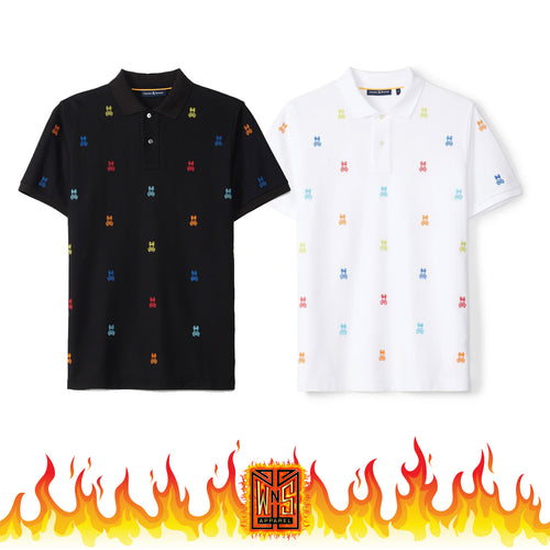 Psycho Bunny All Over Print Pique Polo