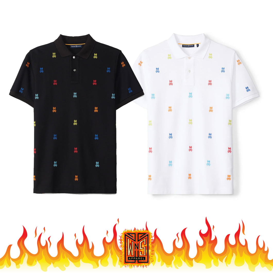 Psycho Bunny All Over Print Pique Polo