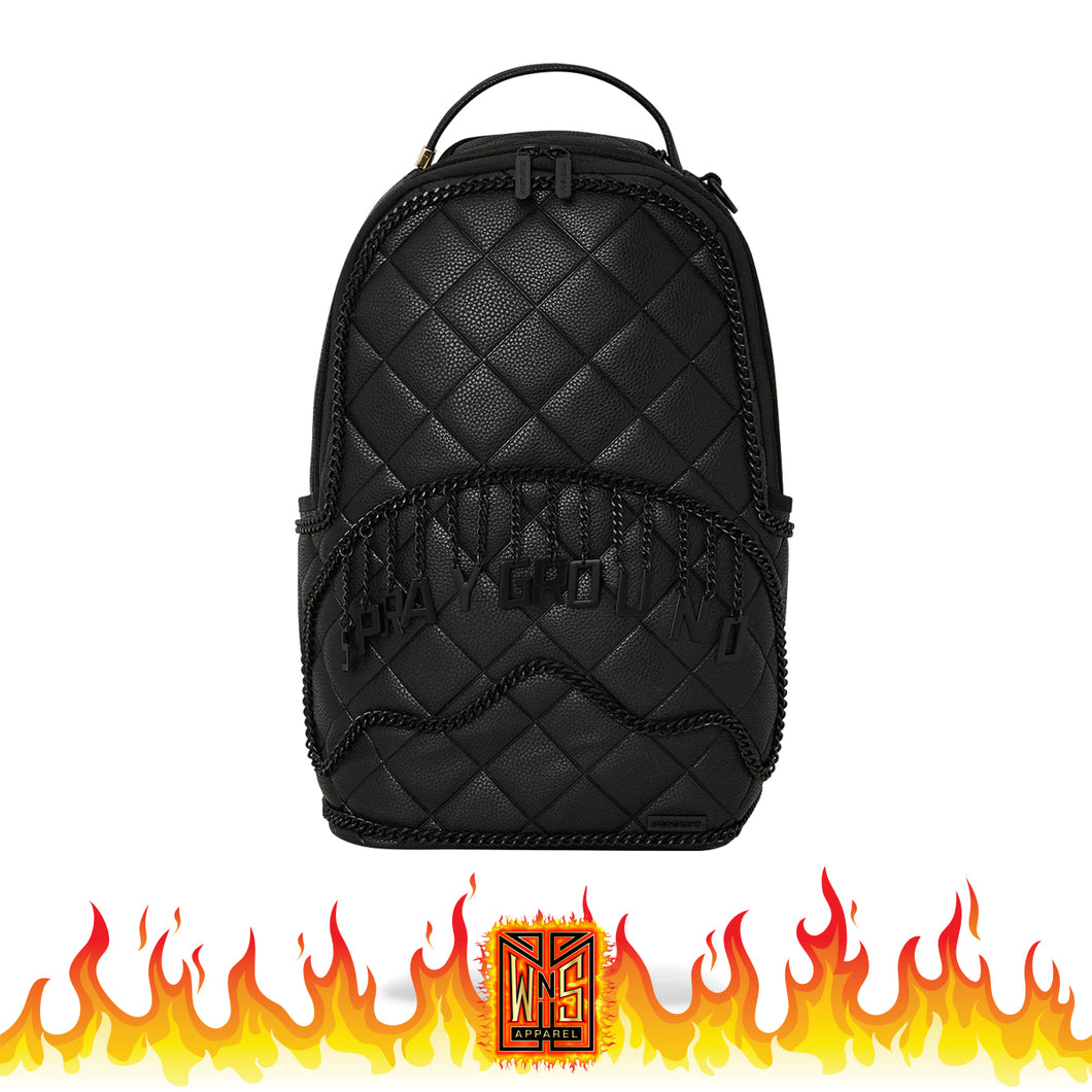 black leather sprayground backpack Shark Central II Mens 910B6344NSZ Shoe Palace side pockets Sprayground Censored Backpack, Black