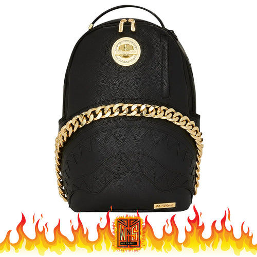 Sprayground Riviera Blanc Gold Chain Shark Backpack – WNS Apparel