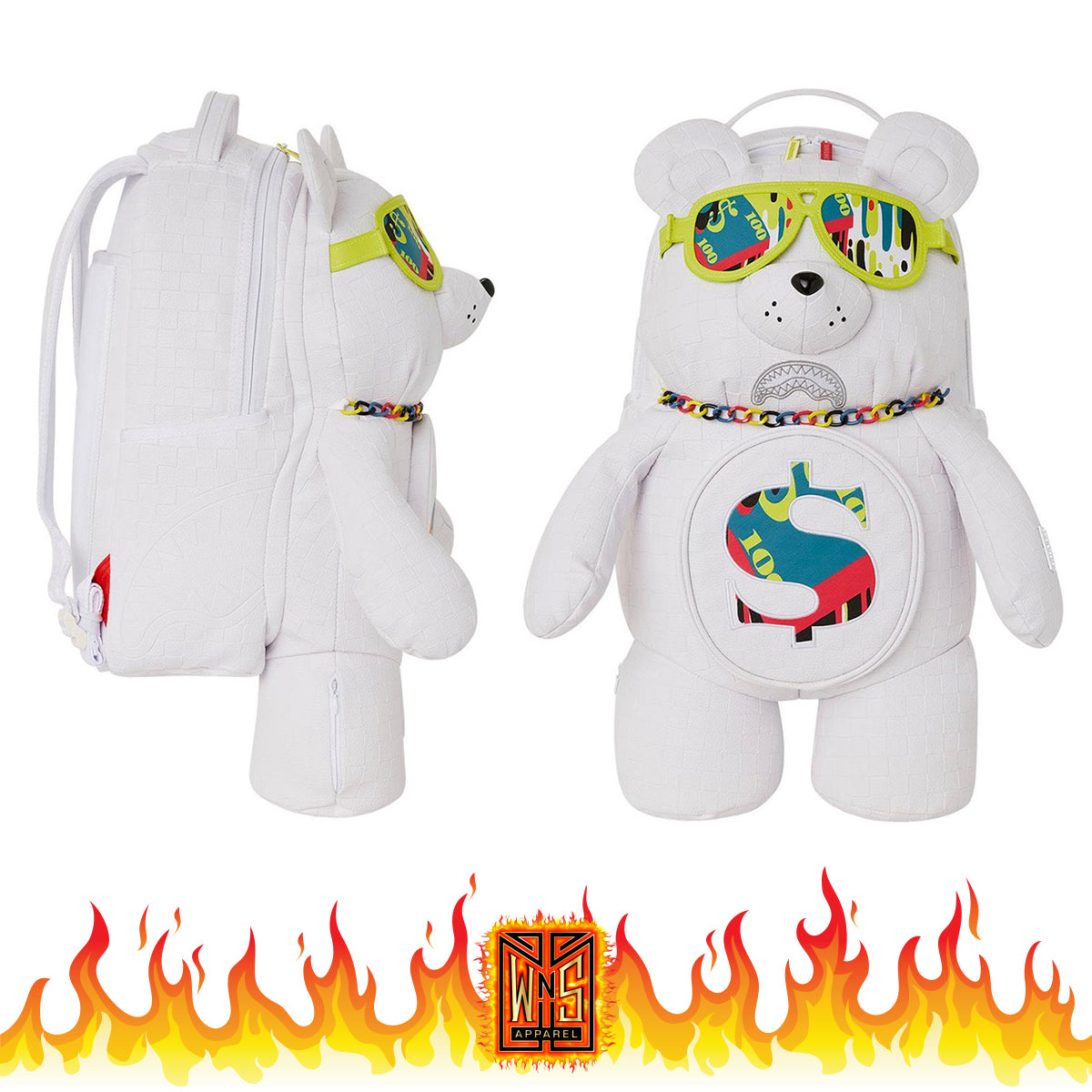 Sprayground Shark Trip Money Bear Backpack