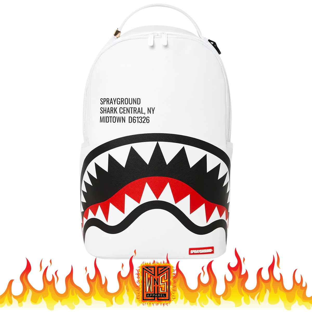 Sprayground Shark Central 2.0 White Backpack – WNS Apparel