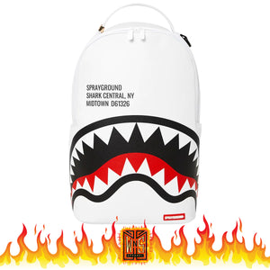 Sprayground Shark Central 2.0 White Backpack