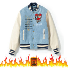 Sugarhill Plague Denim Letterman Jacket