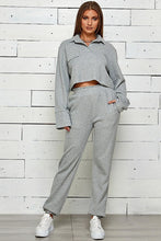 LONG SLEEVE CROP TOP AND JOGGER SET