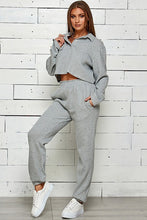 LONG SLEEVE CROP TOP AND JOGGER SET