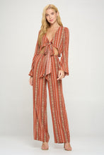 Bell sleeves cop cardigan and palazzo pants set