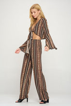 Bell sleeves cop cardigan and palazzo pants set