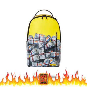 New Authentic Sprayground Fire Money Duffel Bag