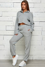 LONG SLEEVE CROP TOP AND JOGGER SET