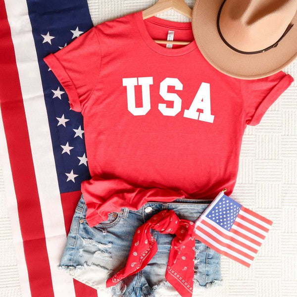 USA Bold Short Sleeve Graphic Tee