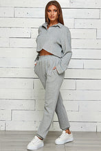 LONG SLEEVE CROP TOP AND JOGGER SET