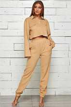 LONG SLEEVE CROP TOP AND JOGGER SET