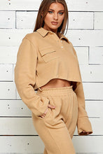 LONG SLEEVE CROP TOP AND JOGGER SET