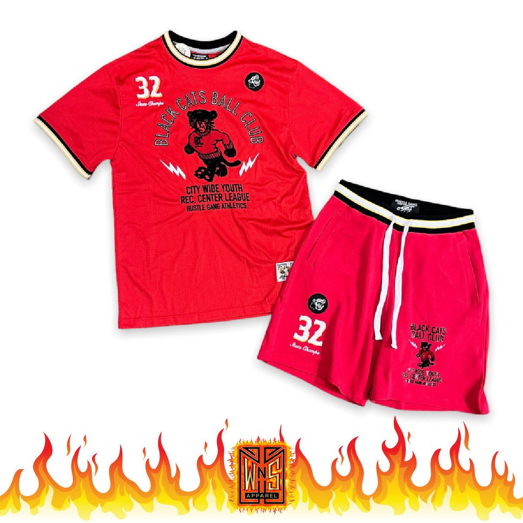 Hustle Gang Black Cats Jersey + Shorts Set