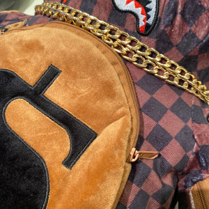 Sprayground Checkered Paris Bear Sharks in Paris Backpack (Teddy Bear)