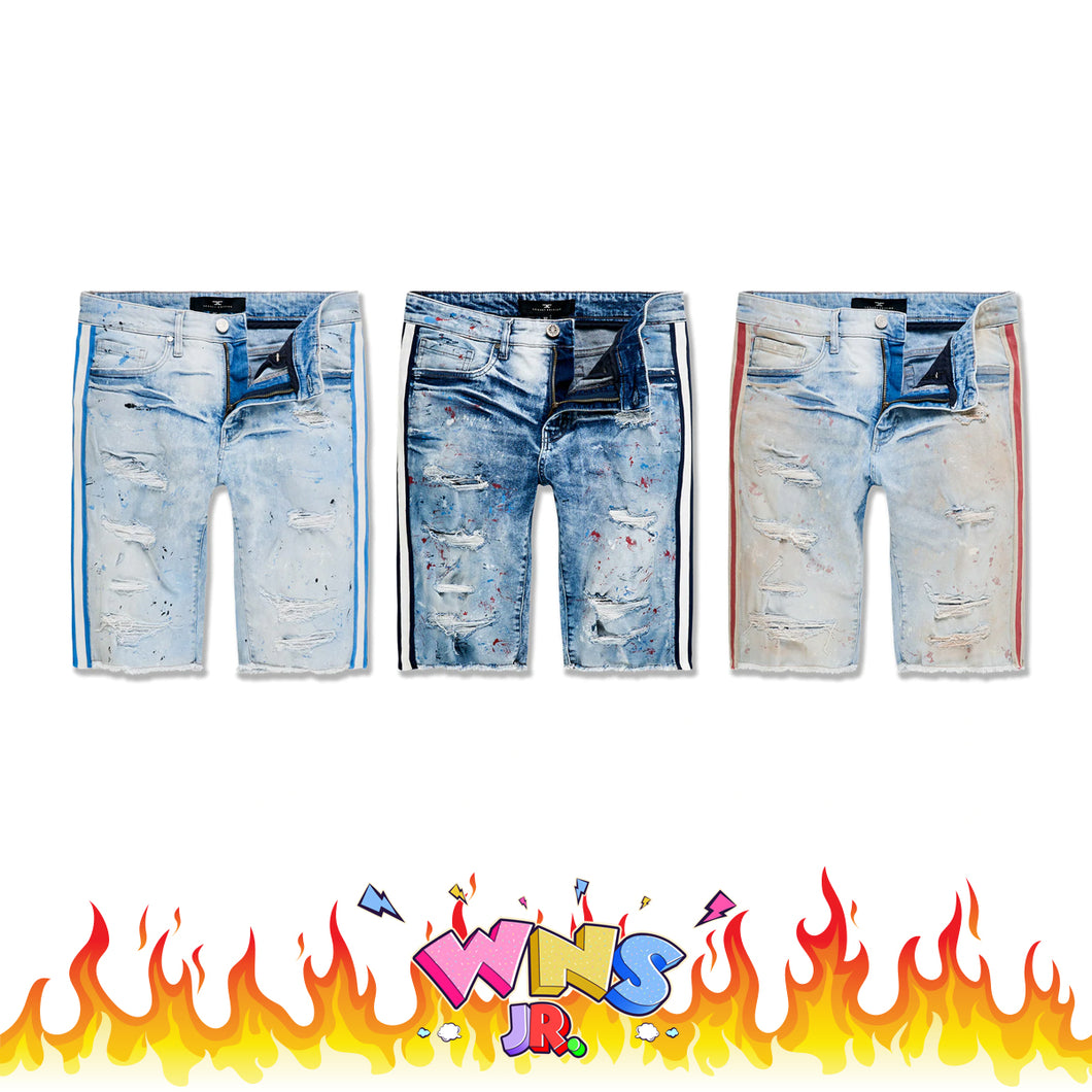Jordan Craig Kids Summertime Striped Denim Shorts