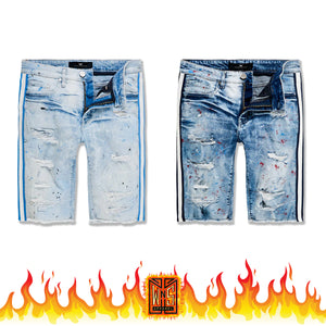 Jordan Craig Summertime Striped Denim Shorts