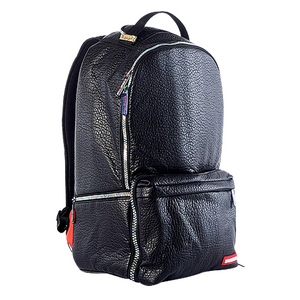 Sprayground Black Leather & Iridescent Cargo Backpack