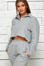 LONG SLEEVE CROP TOP AND JOGGER SET
