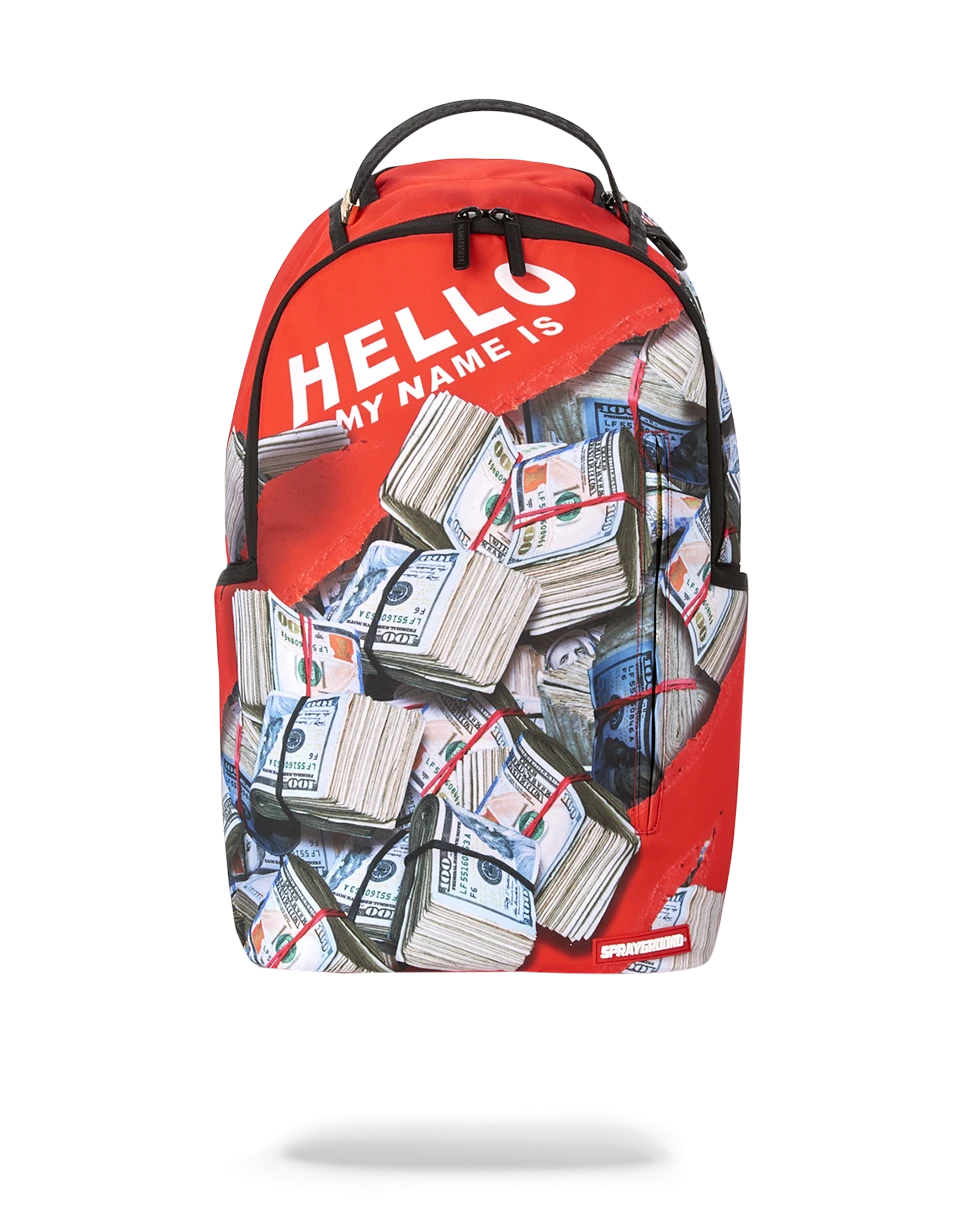 Sprayground 777 Hello My Name Is Money Backpack WNS Apparel