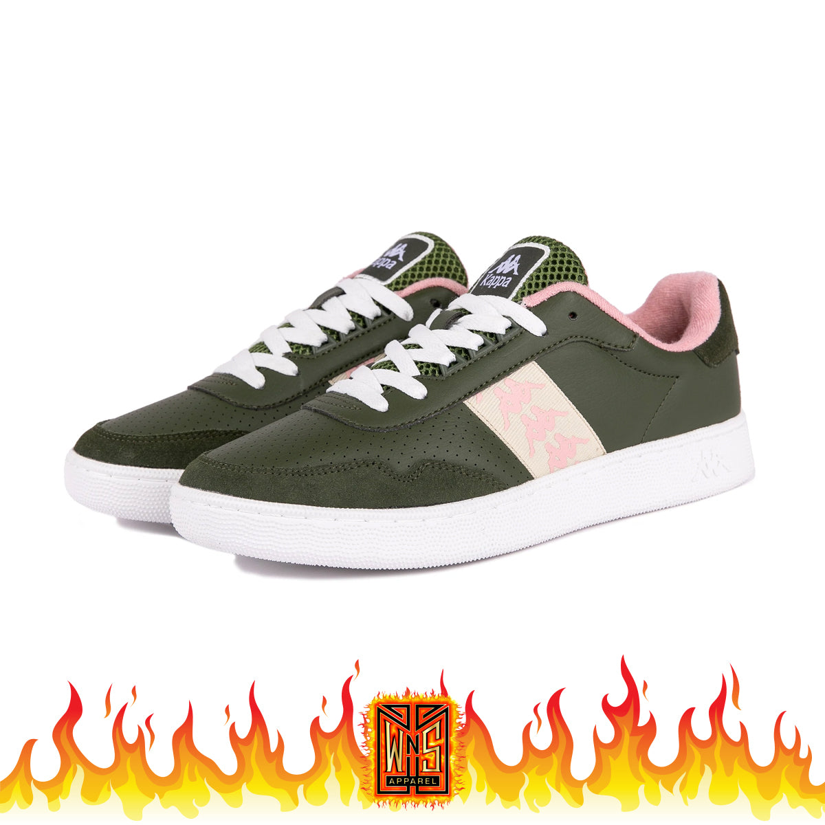Kappa 222 Banda Barnel 7 Sneakers - Olive/Green/Pink – WNS Apparel | 