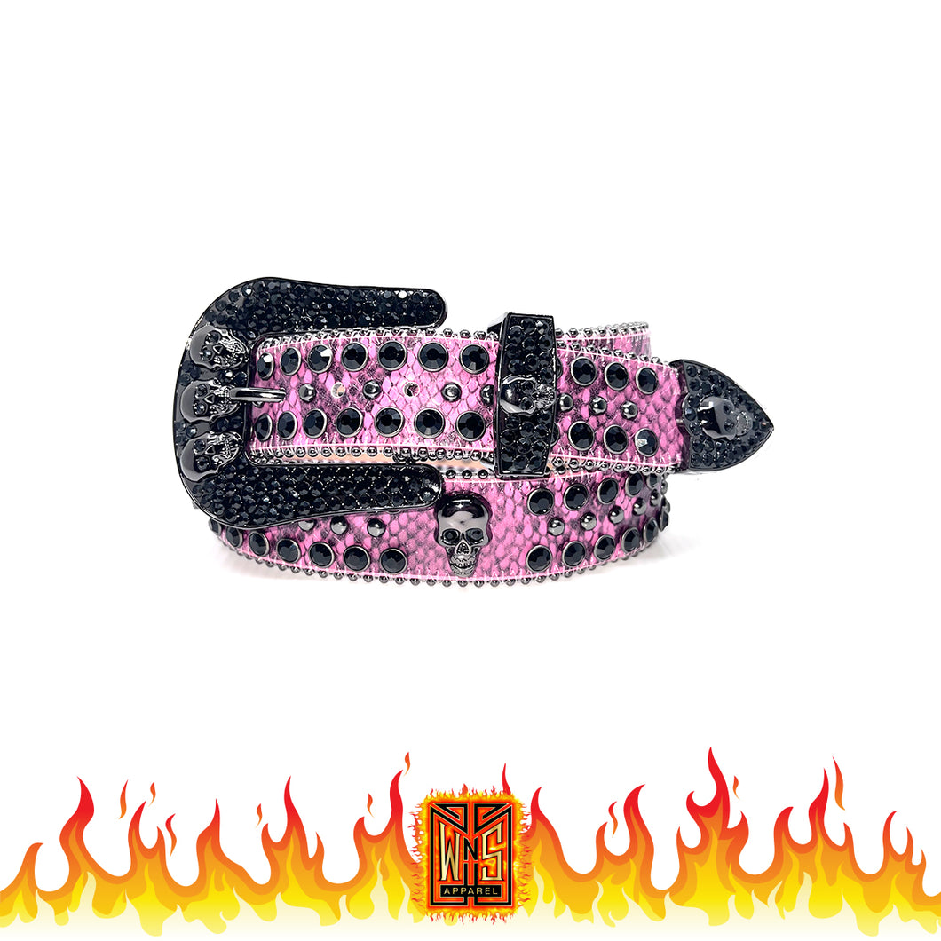 Pink Mamba Crystal Leather Belt '22