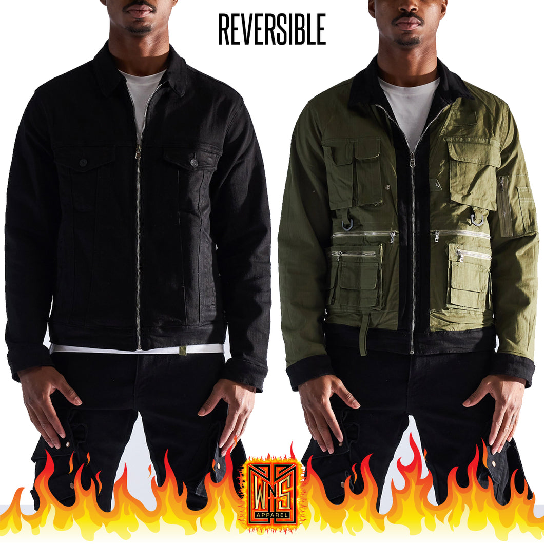 Embellish Bounty Jacket (Reversible Black)