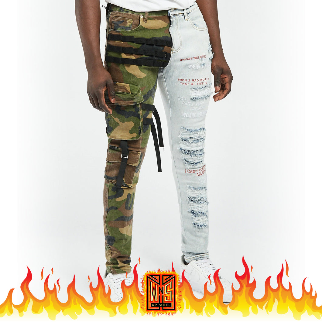 Embellish Camo Cargo Denim